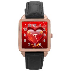 Heart Rose Gold Watches by EnjoymentArt