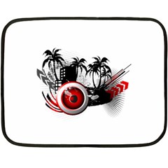 Music, Speaker Double Sided Fleece Blanket (mini) 