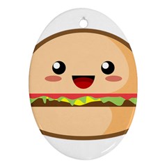 Kawaii Burger Ornament (oval) 