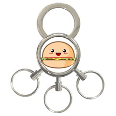 Kawaii Burger 3-ring Key Chains