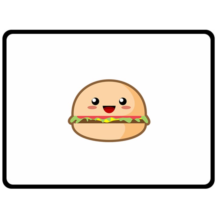 Kawaii Burger Fleece Blanket (Large) 