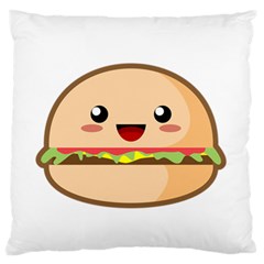 Kawaii Burger Large Flano Cushion Cases (one Side)  by KawaiiKawaii