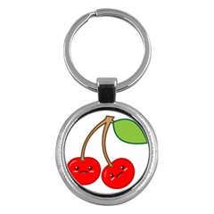 Kawaii Cherry Key Chains (round) 