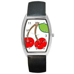 Kawaii Cherry Barrel Metal Watches