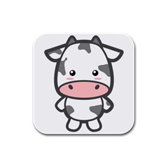 Kawaii Cow Rubber Square Coaster (4 Pack) 