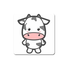 Kawaii Cow Square Magnet