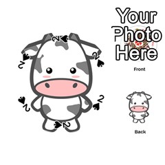 Kawaii Cow Playing Cards 54 (round)  by KawaiiKawaii