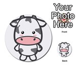 Kawaii Cow Multi-purpose Cards (Round)  Front 47