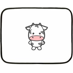 Kawaii Cow Double Sided Fleece Blanket (mini) 