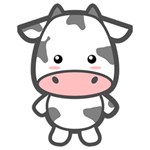 Kawaii Cow Large Memo Pads 4.125 x5.5  Memopad