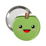 Kawaii Green Apple 2.25  Handbag Mirrors Front