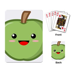 Kawaii Green Apple Playing Card