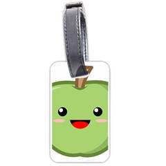 Kawaii Green Apple Luggage Tags (one Side) 