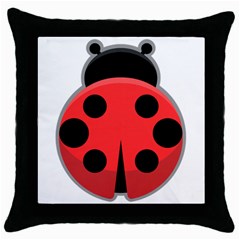 Kawaii Ladybug Throw Pillow Cases (black) by KawaiiKawaii