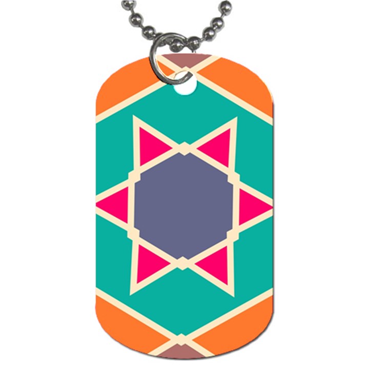 Red retro star Dog Tag (Two Sides)