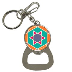 Red Retro Star Bottle Opener Key Chain by LalyLauraFLM