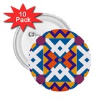 Shapes in rectangles pattern 2.25  Button (10 pack)