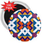 Shapes in rectangles pattern 3  Magnet (100 pack)