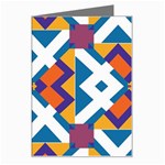 Shapes in rectangles pattern Greeting Card