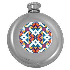 Shapes In Rectangles Pattern Hip Flask (5 Oz) by LalyLauraFLM