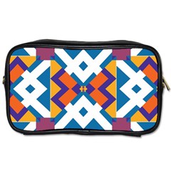 Shapes In Rectangles Pattern Toiletries Bag (one Side) by LalyLauraFLM