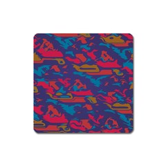 Chaos In Retro Colors Magnet (square) by LalyLauraFLM