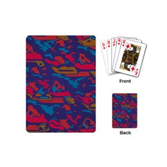 Chaos In Retro Colors Playing Cards (mini) by LalyLauraFLM