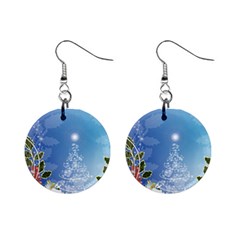 Christmas Tree Mini Button Earrings by FantasyWorld7