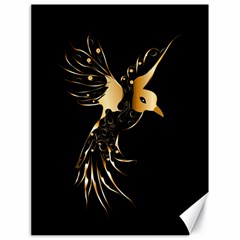 Beautiful Bird In Gold And Black Canvas 18  X 24   by FantasyWorld7