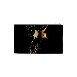 Beautiful Bird In Gold And Black Cosmetic Bag (Small)  Back