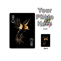 Beautiful Bird In Gold And Black Playing Cards 54 (mini) 