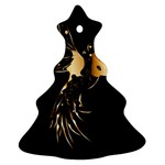 Beautiful Bird In Gold And Black Ornament (Christmas Tree) Front