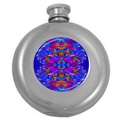 Abstract 4 Round Hip Flask (5 Oz) by icarusismartdesigns