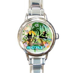 Surfing Round Italian Charm Watches by FantasyWorld7