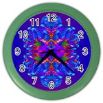 Abstract 5 Color Wall Clocks Front