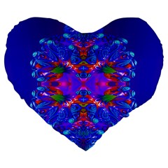 Abstract 5 Large 19  Premium Flano Heart Shape Cushions