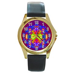 Abstract 6 Round Gold Metal Watches by icarusismartdesigns