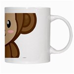 Kawaii Monkey White Mugs Right