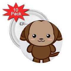 Kawaii Monkey 2.25  Buttons (10 pack) 