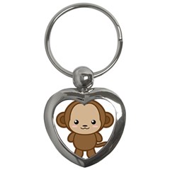 Kawaii Monkey Key Chains (Heart) 