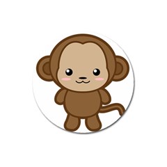 Kawaii Monkey Magnet 3  (round) by KawaiiKawaii