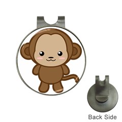 Kawaii Monkey Hat Clips with Golf Markers