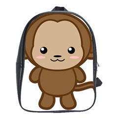 Kawaii Monkey School Bags (XL) 