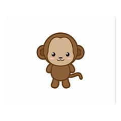 Kawaii Monkey Double Sided Flano Blanket (Large) 