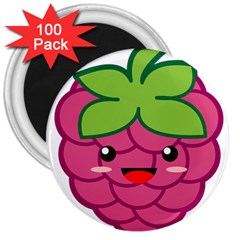 Raspberry 3  Magnets (100 Pack)