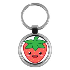 Kawaii Strawberry Key Chains (round)  by KawaiiKawaii