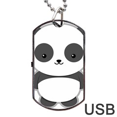 Kawaii Panda Dog Tag Usb Flash (two Sides)  by KawaiiKawaii