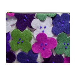 Cotton Flower Buttons  Cosmetic Bag (xl)