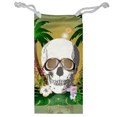 Funny Skull With Sunglasses And Palm Jewelry Bags by FantasyWorld7