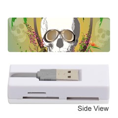 Funny Skull With Sunglasses And Palm Memory Card Reader (stick)  by FantasyWorld7